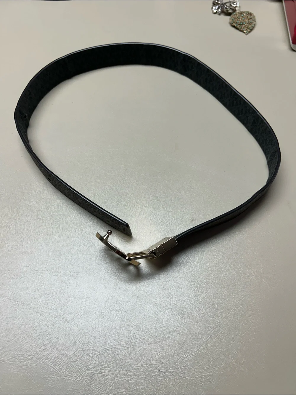 Reversible Black/Brown Michael Kors Women's Leather Belt with Logo Buckle